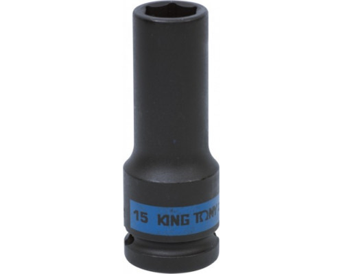 Ударная головка шестигранная глубокая 1/2" KING TONY 443515M 15 мм
