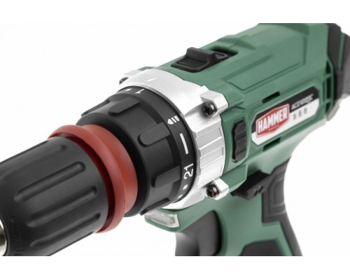 Дрель-шуруповерт аккумуляторная Hammer ACD122QC 2x2Ah Li-ion, 28Hм [216-020]