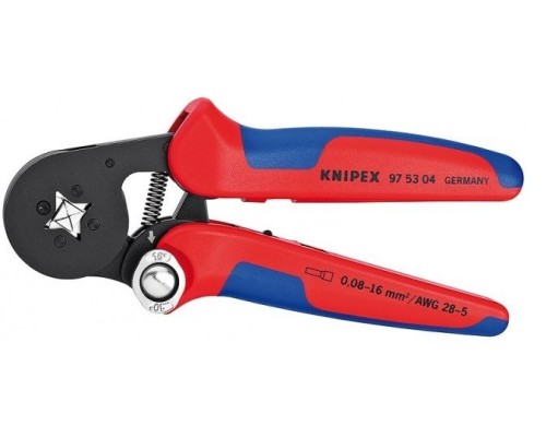 Пресс-клещи KNIPEX KN-975304SB для контактных гильз DIN 46228