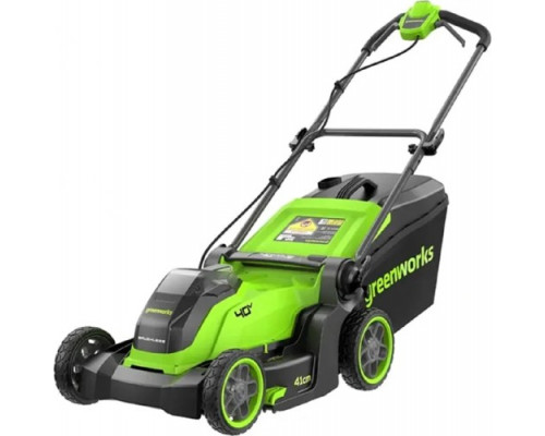 Газонокосилка аккумуляторная GREENWORKS 2521007UB 40V, бесщеточная, 41 см, c 1хАКБ 4 Ач и ЗУ купить с доставкой и официальной гарантией