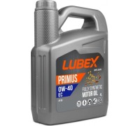 Масло моторное Lubex PRIMUS EC 0W40 4 л. синтетическое L034-1299-0404