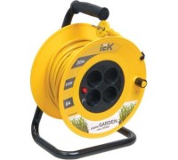 Удлинитель на катушке IEK УК20 2Р/20м 2х0,75мм Garden с термозащитой 4 места WKP23-06-04-20