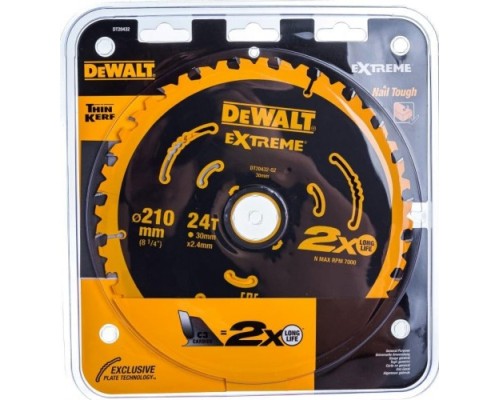 Пильный диск по дереву DeWALT 210х24тх30 мм. EXTREME DT20432-QZ [DT20432-QZ]