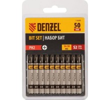 Набор бит Denzel PH2х50 сталь s2, шестигранный профиль, 10 шт. 11649