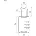 Замок навесной кодовый НОРА-М 607 для чемодана 