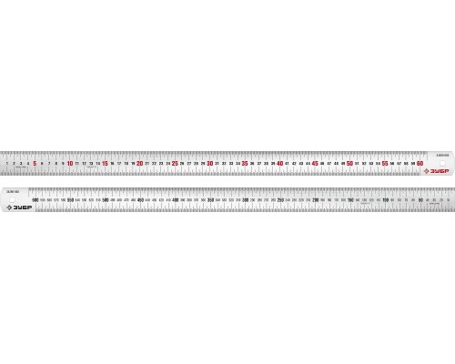 Линейка металлическая ЗУБР 34280-060 усиленная нержавеющая про-60, 0,60 м