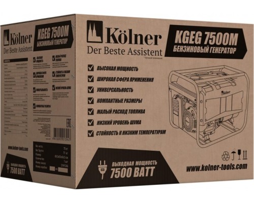 Генератор бензиновый KOLNER KGEG 7500М [кн7500м]