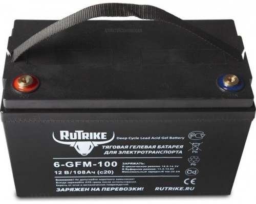 Аккумулятор RUTRIKE 12V108A/H C20 тяговый 6-GFM-100 [023280]