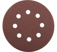 Круг шлифовальный на липучке STAYER PROFI 8 отверстий, Р80, 125мм, 5шт 3580-125-080