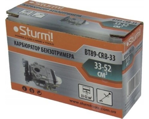 Карбюратор STURM BT89-CRB-33 двигателя бензотриммера, 33-52 см куб.