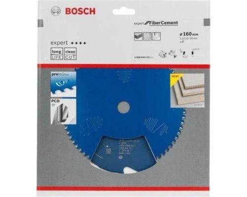 Пильный диск по фиброцементу BOSCH 160х4х20 Expert for Fiber Cement [2608644121]