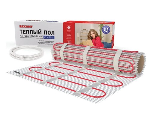 Мат нагревательный REXANT 51-0505-2 Classic RNX -2,5-375 двухжильный с экраном