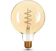 Лампа светодиодная GAUSS G125 filament 6w 360lm 2400к е27 golden flexible led [158802008]