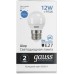 Лампа светодиодная GAUSS Шар elementary шар 12w 950lm 6500k е27 led [53232]