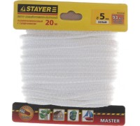 Шнур полипропиленовый STAYER MASTER с сердечником, белый, d=5 мм, 20 м [50410-05-020]
