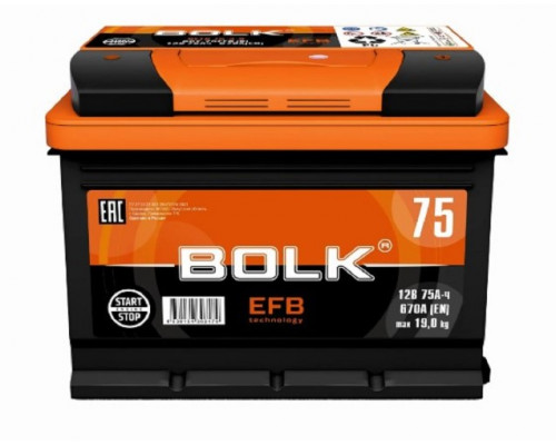 Аккумулятор BOLK BEFB 75-3-R с обратной полярностью