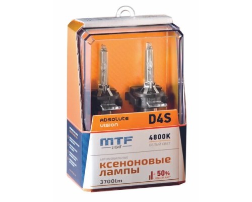 Лампа ксеноновая MTF LIGHT D2R, ABSOLUTE VISION +50%, 3800lm, 4800K, 35W, 85V AVBD2R