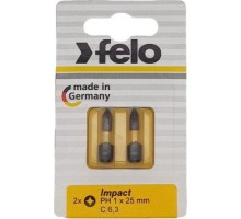 Бита для заворачивания FELO 02201241 крестовая ударная серия impact ph 1x25,2 шт