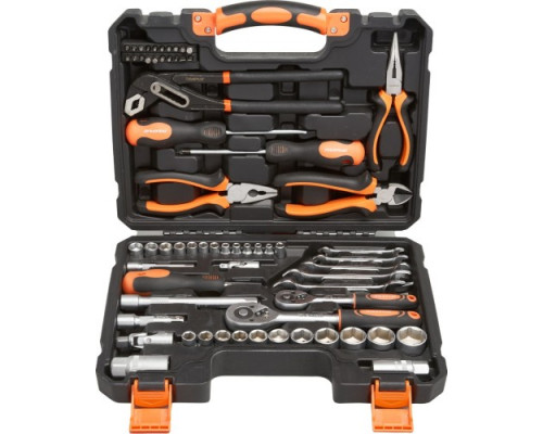 Набор инструментов MAXPILER MXT-65-SET, 65 предметов, 3/8" и 1/4", CrV