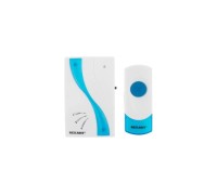 Звонок дверной REXANT 73-0020 беспроводной, 100м кнопка IP44 (белый/синий) RX-2
