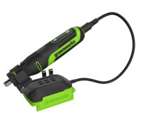Шлифмашина прямая аккумуляторная GREENWORKS 3200807 с принадлежностями 52 шт., без АКБ и ЗУ