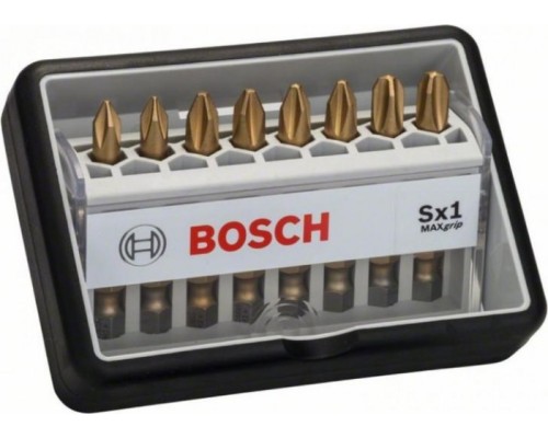 Набор бит BOSCH ROBUST LINE 8 предметов PH1+PZ3 49 мм Max Grip [2607002572]