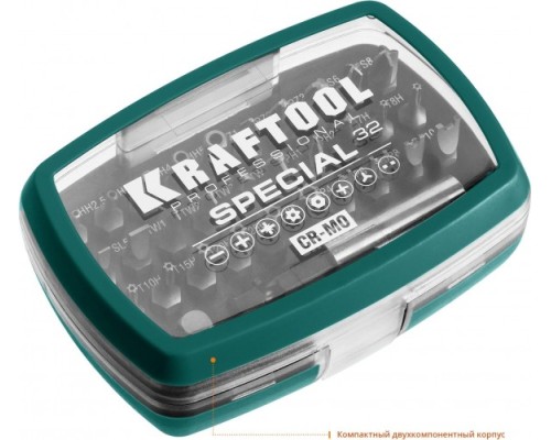 Набор бит KRAFTOOL SPECIAL-32 специальных 32 предм., cr-mo [2610-H32]