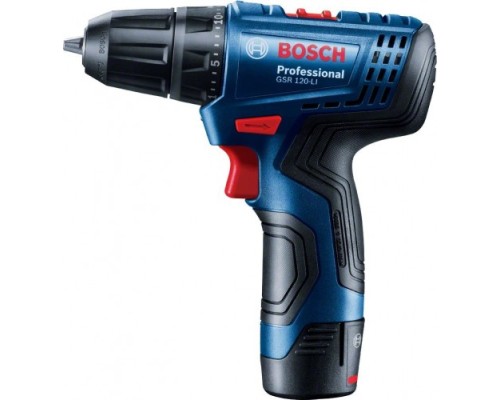 Аккумуляторный шуруповерт BOSCH GSR 120-LI Professional [06019F7001] 2х1,5 Ач