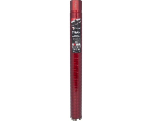 Алмазная коронка для мокрого сверления DIAM САСС 52x450х4x1,1/4UNC Extra Line Titan (арм. бетон) [313031]