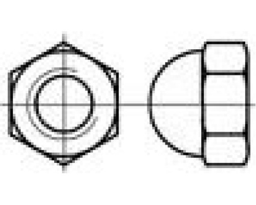 Гайка М 6 DIN1587 колпачковая оцинкованная [УТ-00011650]