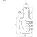 Замок навесной кодовый НОРА-М 610 для чемодана 