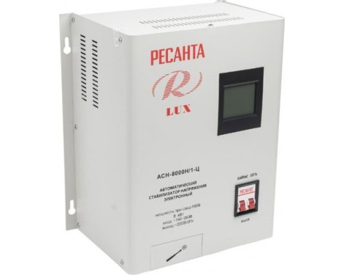 Стабилизатор напряжения однофазный РЕСАНТА АСН- 8000 Н/1-Ц Lux [63/6/17]