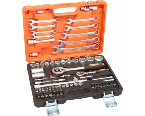Набор инструментов MAXPILER MXT-82-SET, 82 предмета, 1/2" и 1/4", CrV