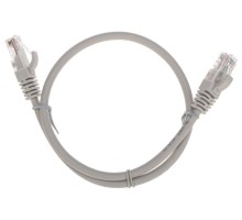 Патч-корд REXANT 02-0290-05 U/UTP, CAT 6, RJ45-RJ45, 26AWG, LSZH, серый, 0,5м