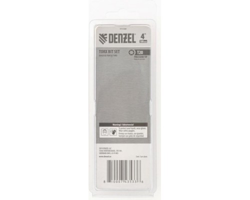 Набор бит DENZEL T20x4 Набор бит DENZEL T20x4