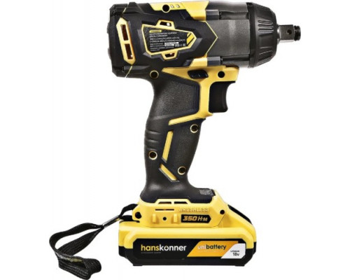 Гайковерт аккумуляторный Hanskonner HCD18350S onebat [HCD18350S]