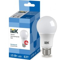 Лампа светодиодная IEK A60 15Вт 6500К Е27 Шар LLE-A60-15-230-65-E27