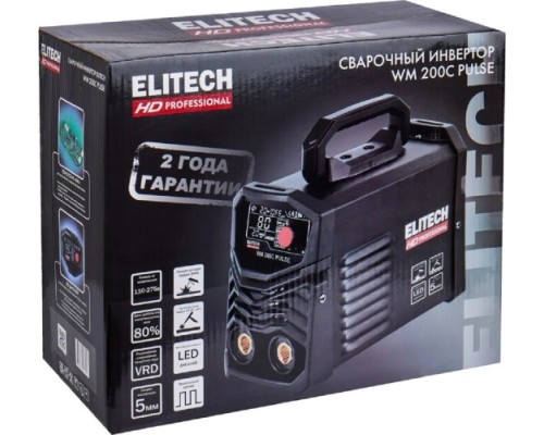 Сварочный инвертор ELITECH WM 200C PULSE HD 204467 Сварочный инвертор ELITECH WM 200C PULSE HD 204467