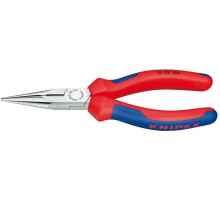 Длинногубцы KNIPEX KN-2502160SB с режущими кромками, 160 мм