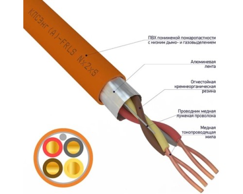 Кабель REXANT 01-4911-1 КПСЭнг(A)-FRLS 2x2x1,00мм², 200м