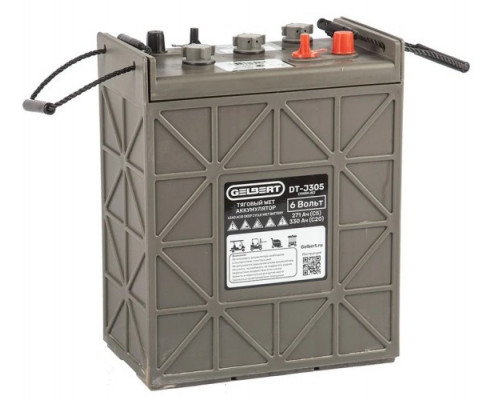 Аккумулятор GELBERT DT-J305 (J305H-AC) 6V 271A/H C5 WET тяговый