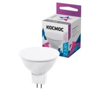 Лампа светодиодная КОСМОС JCDR 7.5W 220V GU5.3 6500K LkecLED7.5wJCDRC65