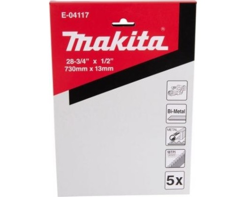 Пила кольцевая по металлу MAKITA E-04117 Bi-Metal 730х13x18Т, 5 шт.