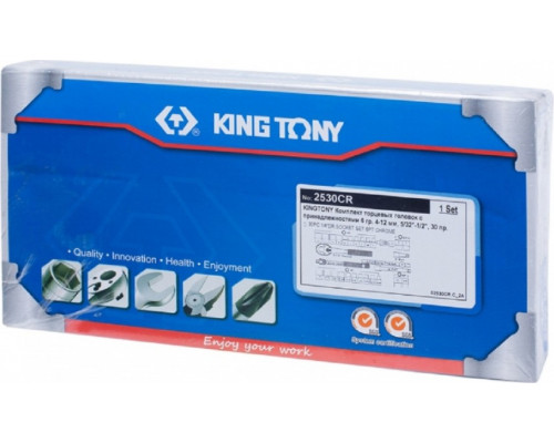 Набор головок 1/4" KING TONY 2530CR, 30 предметов