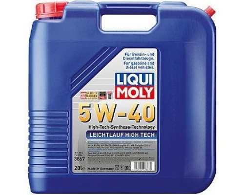 Масло моторное LIQUI-MOLY SAE 5W40 Leichtlauf High Tech 20 л 3867 синтетическое [3867]