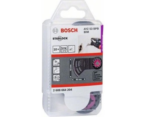 Биметаллическое погружное пильное полотно BOSCH AYZ 53 BPB 53х40 мм (10 шт.) [2608664204]