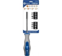 Отвертка с битами Кобальт 646-676 рукоятка ultra grip с набором cr-v (9 шт.)