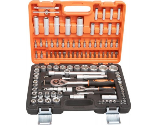 Набор инструментов MAXPILER MXT-108-SET, 108 предметов, 1/2" и 1/4", CrV
