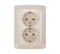 Розетка Kranz KR-78-0248 DEA 2-ая с/з с/у 16А беж