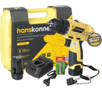 Дрель-шуруповерт аккумуляторная HANSKONNER HCD1230R